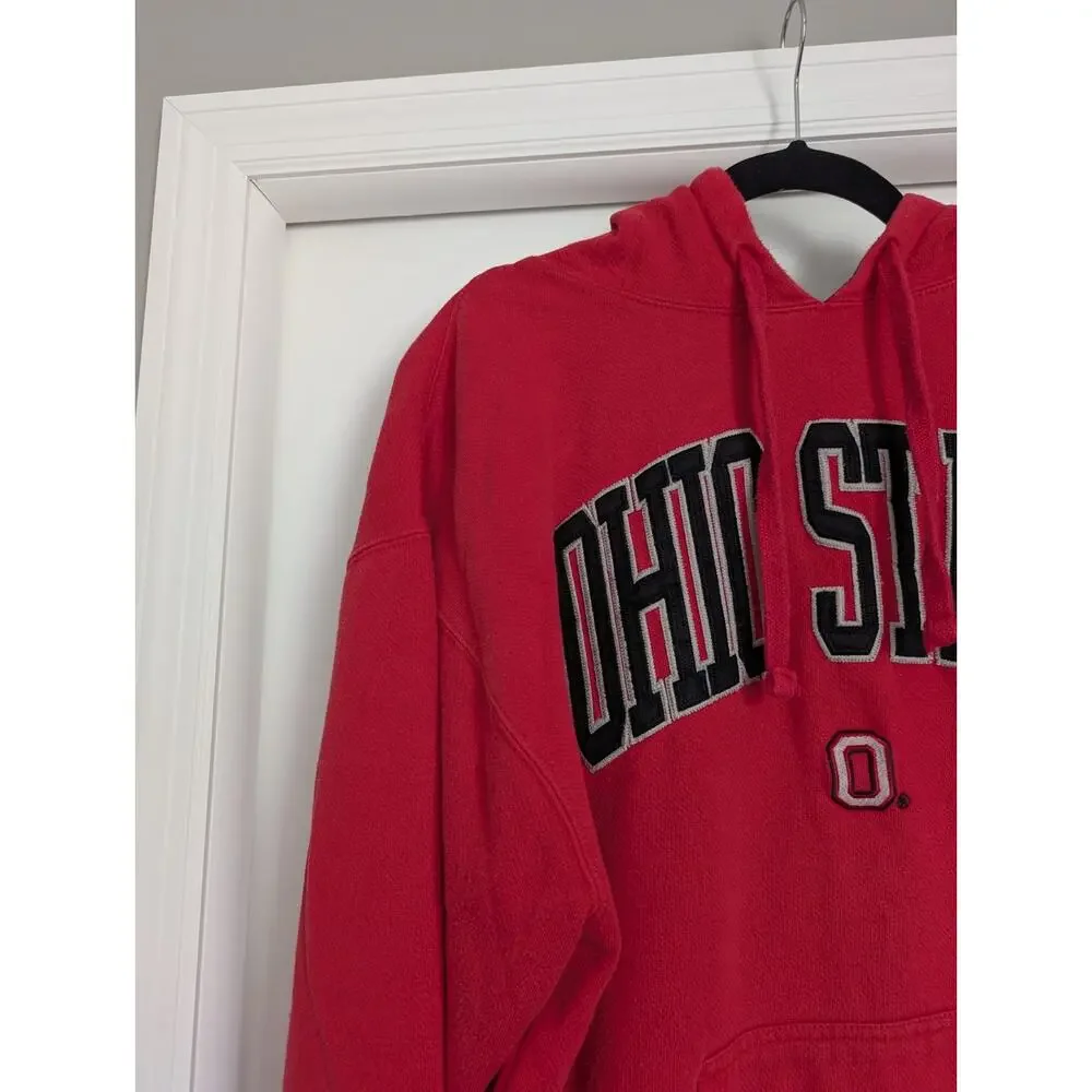 Ohio State‎ Buckeyes Hoodie Sweatshirt Red Size XL Embroidered Y2K Spellout 2010